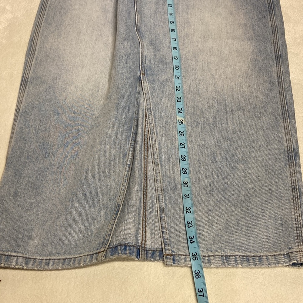 Madewell Rigid Denim A-Line Midi Skirt Size 32 Woodley Wash Style NA213 - Picture 7 of 10